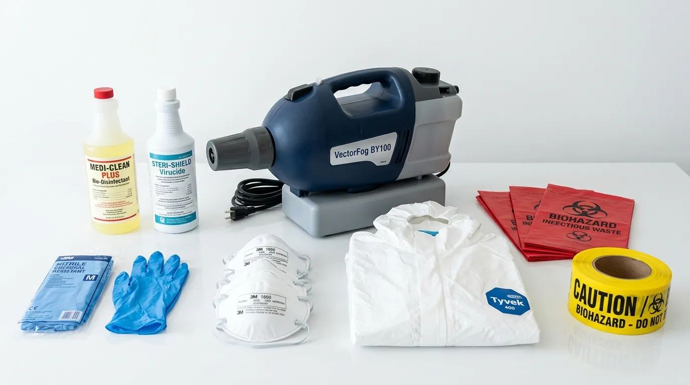 Professional biohazard remediation crew working in Baltimore